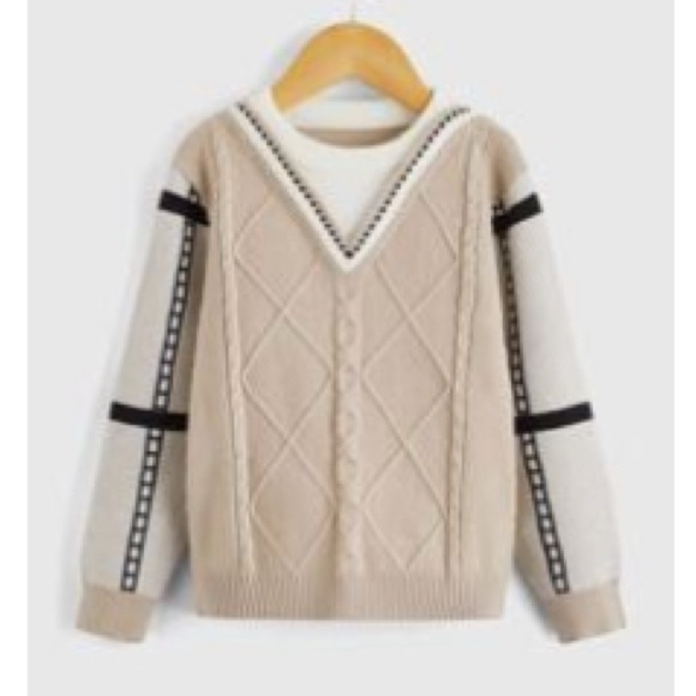 Beige Thick Knit Sweater